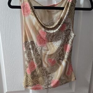 Floral Lace Printed Women's Top